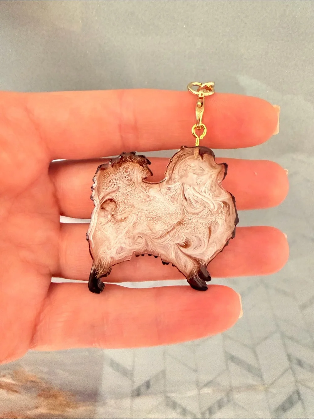 Pomeranian Bag Charm – Handmade
